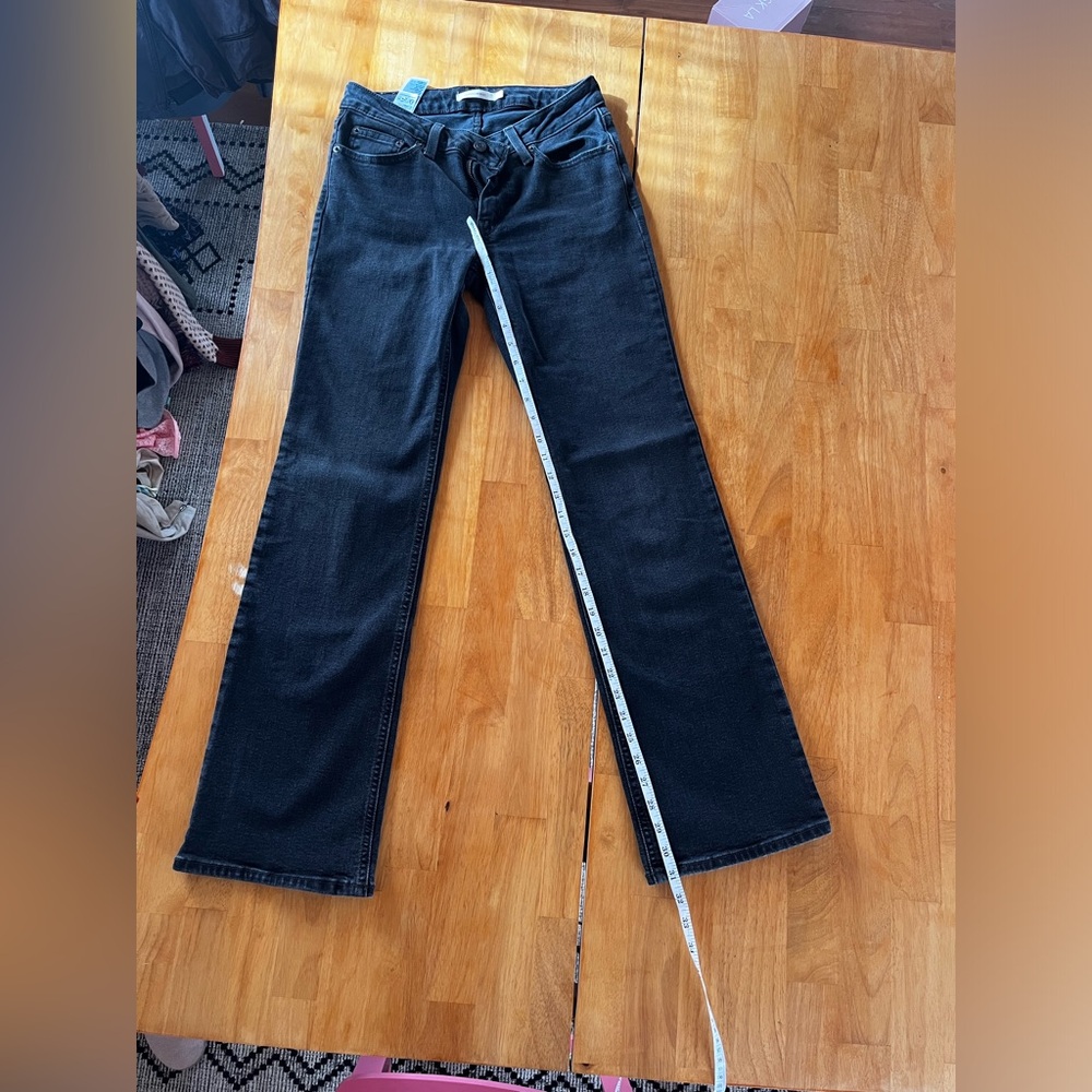 Super low boot cut black jeans